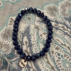 Erimish Blue Beaded Bracelet with Charm